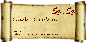 Szabó Szeréna névjegykártya